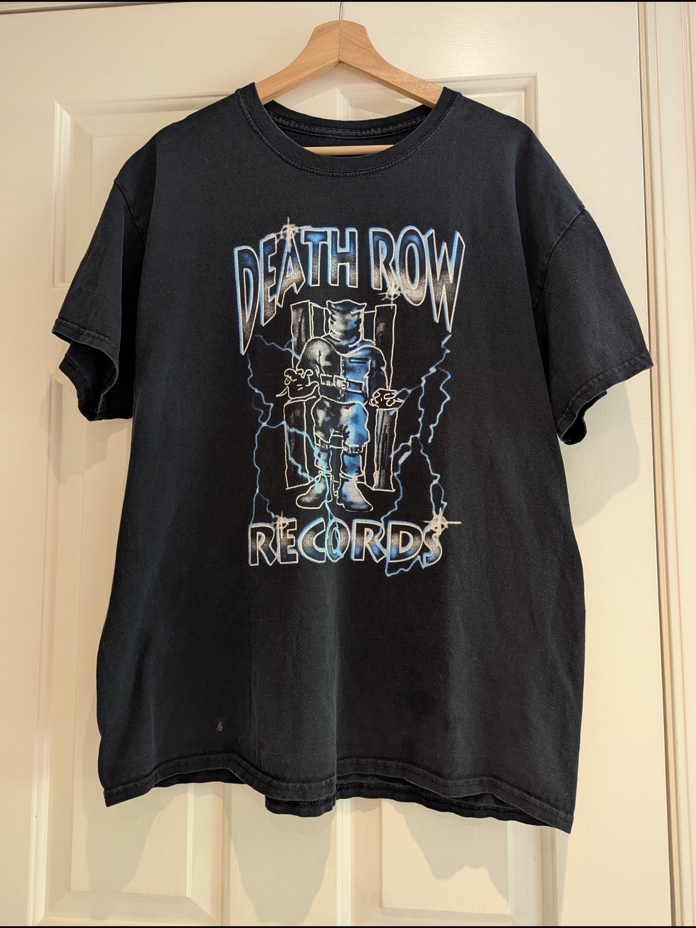 Death Row Records Black Graphic Band Tee Shirt Unisex Grunge Goth Punk Rock L/XL